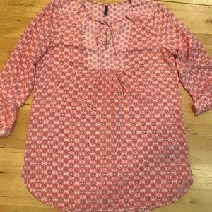 Pink Patterned Women's Top